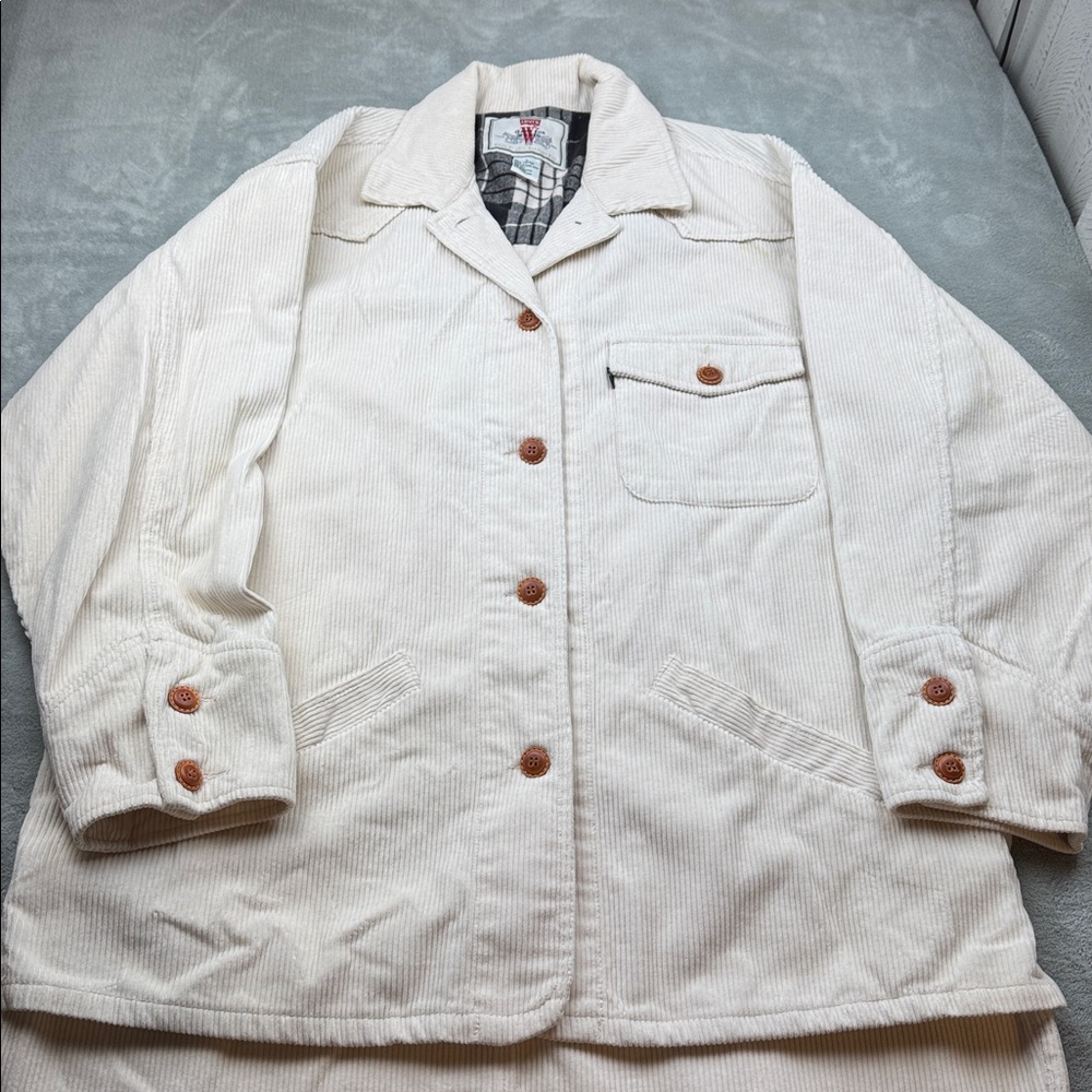 Levi's Off-White Corduroy Utility Jacket